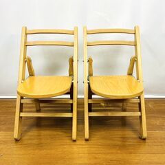 【2脚セット】上海 子供用 折り畳み木製イスの画像