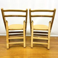 【2脚セット】上海 子供用 折り畳み木製イスの画像