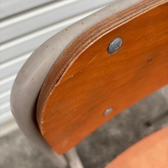 昭和レトロ 学校の椅子 ネコス　2号 学習椅子 当時物 一部傷みありの画像