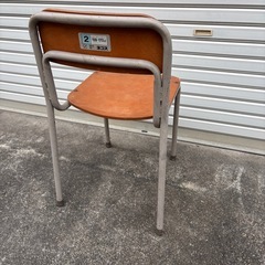 昭和レトロ 学校の椅子 ネコス　2号 学習椅子 当時物 一部傷みありの画像