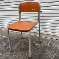昭和レトロ 学校の椅子 ネコス　2号 学習椅子 当時物 一部傷みありの画像