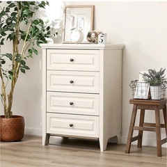 カントリーテイスト4段チェストの画像