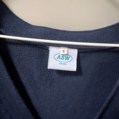 ゆったり ネイビー ニットカーディガンの画像