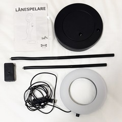 IKEA イケア LÅNESPELARE ローネスペラレ リングライト 携帯電話ホルダー付きの画像