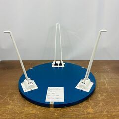 丸型 折りたたみ式ミニテーブル 天板ガラスの画像