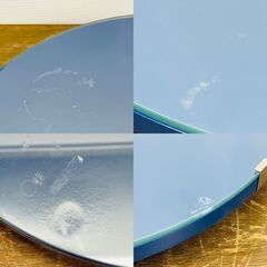 丸型 折りたたみ式ミニテーブル 天板ガラスの画像