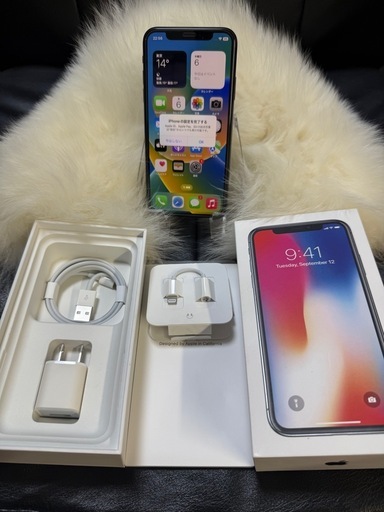 iPhone X 256GB ブラック SIMフリー 「箱付き」バッテリー100％ 美品