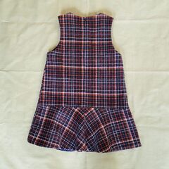 ウールチェックジャンパースカートの画像