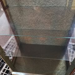 アンティーク ガラスキャビネット ヴィンテージ ショーケース 飾り棚の画像