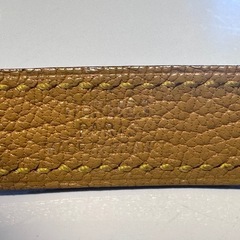 HERMES エルメス ケリー チョーカー ブレスレット ドゥブルトゥール レザー ゴールド キャメルの画像