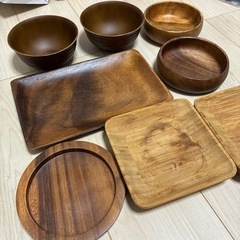 木の食器8点の画像
