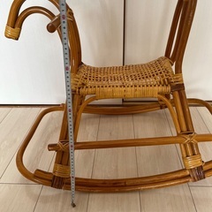ラタン製ロッキングホース　木馬の画像