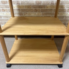 汚れあり特別価格！キャスター付き　ウッドラックの画像