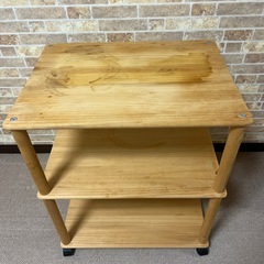 汚れあり特別価格！キャスター付き　ウッドラックの画像