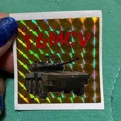 チヌーク ヘリコプター & 16MCV 戦車 ステッカー　キラキラシールの画像