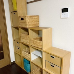 【無料】無印良品スタッキングシェルフ＋収納品の画像