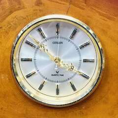 【動作品】昭和レトロ CITIZEN かえで 9RG003 置き時計 クォーツタイムの画像
