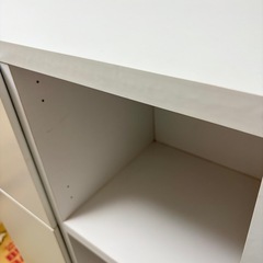 【急募】⭐️大容量収納棚／キューブボックス 扉付き ホワイトの画像