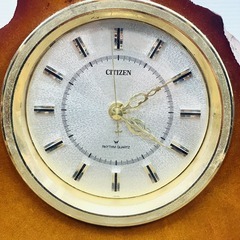 【動作品】昭和レトロ CITIZEN 置き時計 カエデ材使用の画像