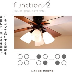 (2年使用) LOWYAシーリングファンライト 4灯 AI電球セットの画像