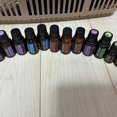 ドテラ　オイル収納木箱&空き瓶12本の画像