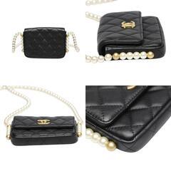 シャネル  ショルダーバッグ ブラック  CHANEL マトラッセ ミニの画像