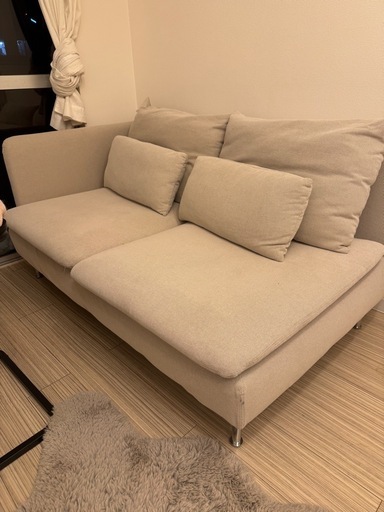 お値下げしました⭐︎美品！IKEA ソーデルハムン　テーブル(希望者)付2.5人掛けソファ