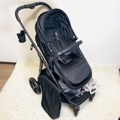 【ほぼ未使用品】Mompush Wiz AB型 コンバーチブル ベビーカー 黒の画像