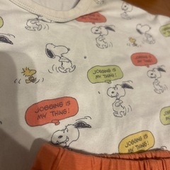 1.中古　ユニクロパジャマ　スヌーピ　サイズ90 の画像