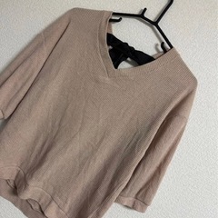 INGNI ニットベージュ 五分袖の画像