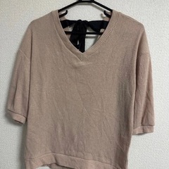 INGNI ニットベージュ 五分袖の画像