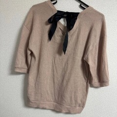 INGNI ニットベージュ 五分袖の画像