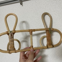ラタン ウォールハンガー 2連の画像