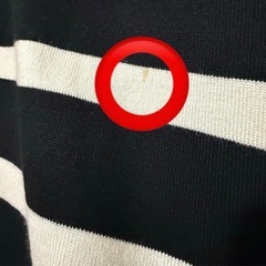 【訳ありの為お安め！】ボーダー柄 ビジュー 長袖 ニット 4Lの画像