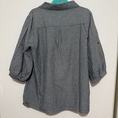 トップス ブラウス グレー 五分袖 七分袖 4Lの画像