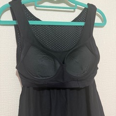 水玉模様 タンクトップ トップス カップ付き LLの画像