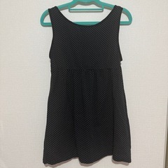 水玉模様 タンクトップ トップス カップ付き LLの画像