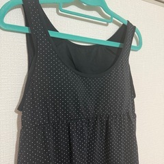 水玉模様 タンクトップ トップス カップ付き LLの画像