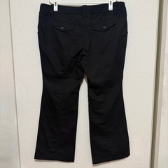【美品】ボトムス ズボン ブラック 黒 ストレッチパンツ ストラップ柄 3Lの画像