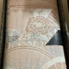 コシノヒロコ タオルケット 新品 未使用 長期保管品 箱痛み、書き込み等有りの画像