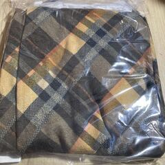 こなれ美 ドレープの チェック ロング スカート AN オレンジ 11号 丈約90cm 衣類 新品 未使用の画像