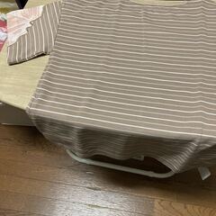 espace de calma QVC プリントスリーブ ボーダープルオーバー ベージュ Lサイズ シャツ 服 新品 未使用の画像