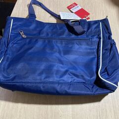 beside u ビサイユ カルフォルニア フィール カジュアル バッグ ショルダー付 新品 未使用 廃盤 ネイビー 2WAY トートバッグの画像