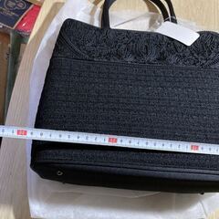 岩佐 米沢織 ハンドバッグ フォーマル ブラック 黒 冠婚葬祭 パーティー 新品 未使用 バッグの画像