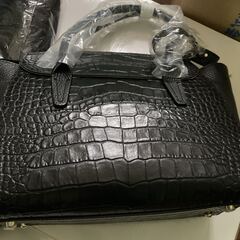 PELLE BORSA ペルボルサ アンミカ コラボ エコファー付 クロコ調 レザー 5Way バッグ ハンド ショルダー 新品 未使用の画像