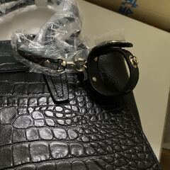 PELLE BORSA ペルボルサ アンミカ コラボ エコファー付 クロコ調 レザー 5Way バッグ ハンド ショルダー 新品 未使用の画像