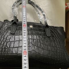 PELLE BORSA ペルボルサ アンミカ コラボ エコファー付 クロコ調 レザー 5Way バッグ ハンド ショルダー 新品 未使用の画像