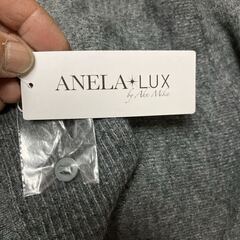 ANELA LUX スカートにもなる スヌード付 着痩せ ニット チュニック グレー 7号 新品 未使用の画像