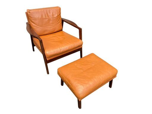 【決まりました】★シギヤマ家具 1人掛けソファ オットマン付き