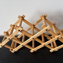 ワイン・お酒ラック　木製折りたたみの画像